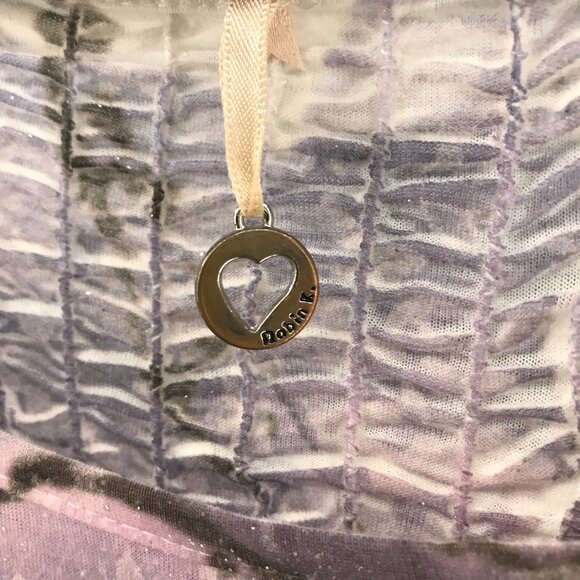 Robin K. smocked back floral & striped t-shirt size M - Picture 2 of 4